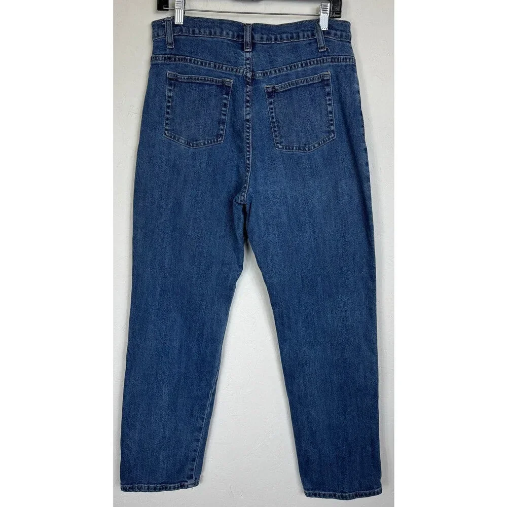Full Blue Blue Straight Cut Jeans Women's 10 Short